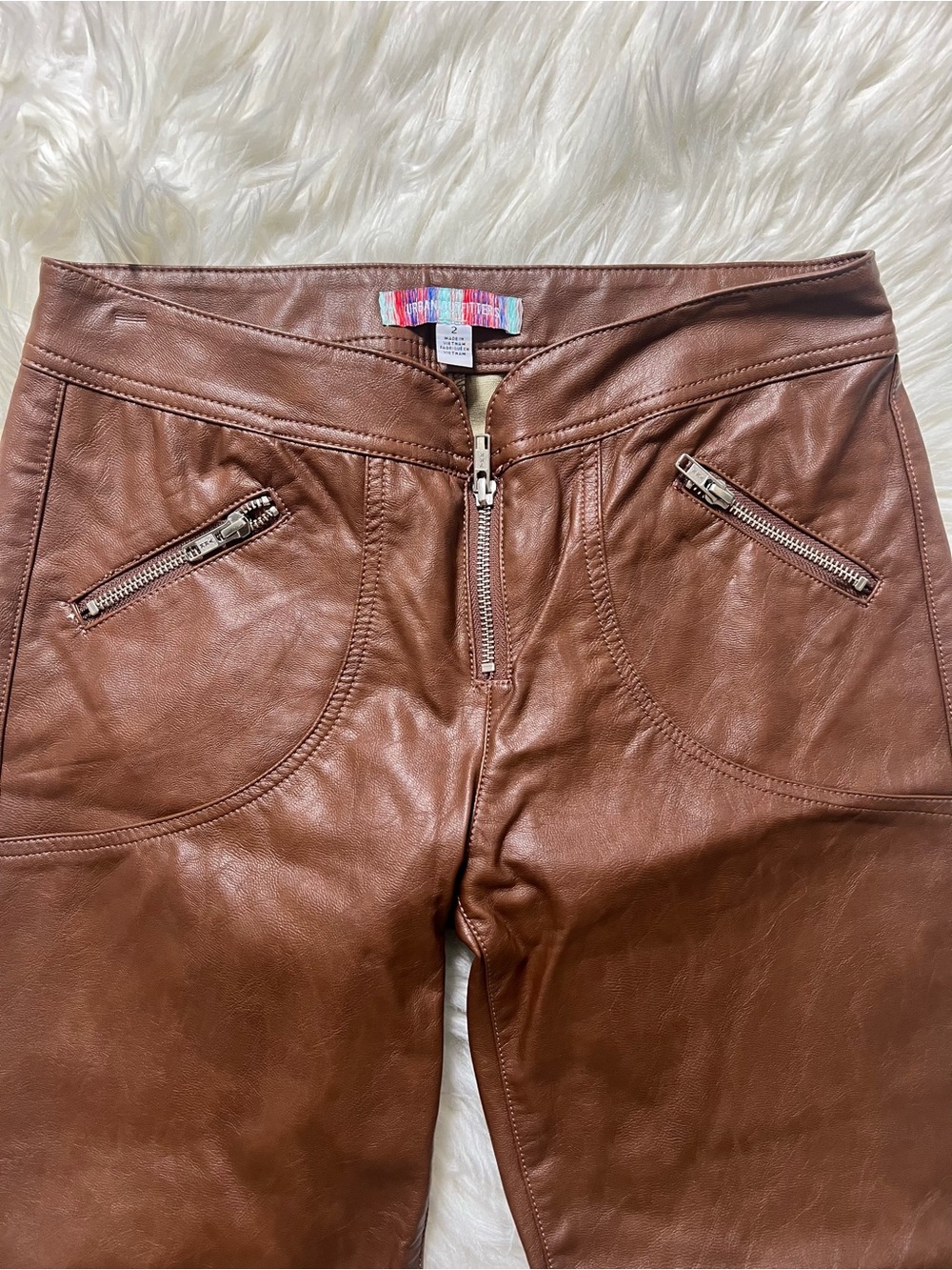 Urban Outfitters UO Molly Brown Faux Leather Straight-Leg Pants - Picture 3 of 9